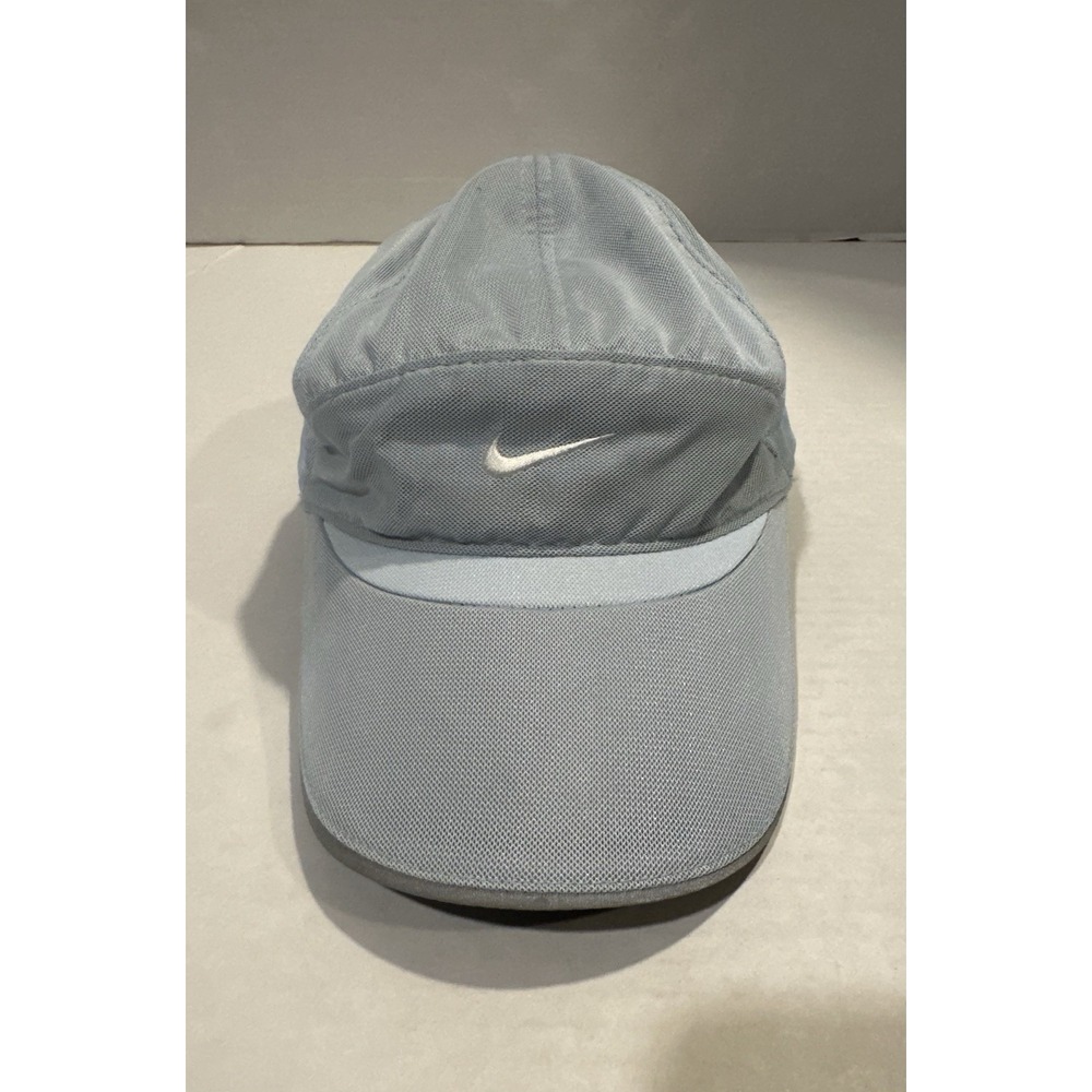 Nike Tailwind Hat Light Blue Dri Fit Mesh 7 Panel Adjustable Running